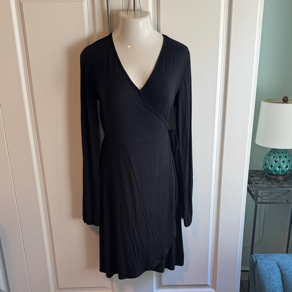 NWT American Tall Long Sleeve Jersey Wrap Dress
